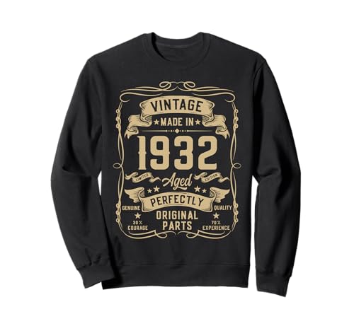 Vintage 1932 93yr 93rd Birthday Gifts for Men 93 Years Old Sweatshirt Vintage 1932 93yr 93rd Birthday Gifts for Men 93 Years Old Sweatshirt von Birthday Decorations Gifts For Men Co.