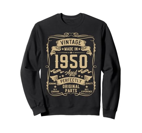Vintage 1950 75yr 75th Birthday Gifts for Men 75 Years Old Sweatshirt Vintage 1950 75yr 75th Birthday Gifts for Men 75 Years Old Sweatshirt von Birthday Decorations Gifts For Men Co.