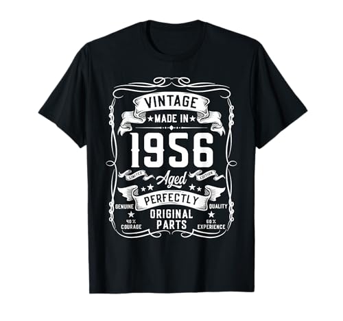 Vintage 1956 69yr 69th Birthday Gifts for Men 69 Years Old T-Shirt von Birthday Decorations Gifts For Men Co.