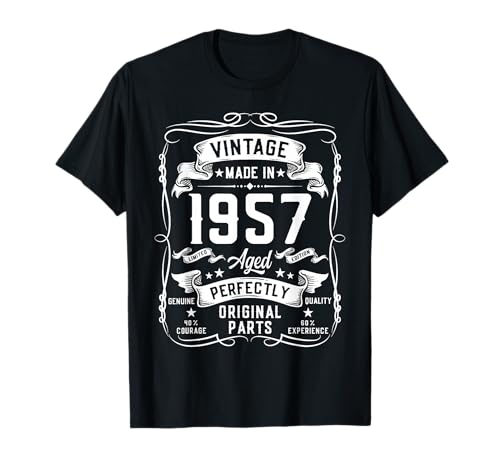 Vintage 1957 68yr 68th Birthday Gifts for Men 68 Years Old T-Shirt von Birthday Decorations Gifts For Men Co.