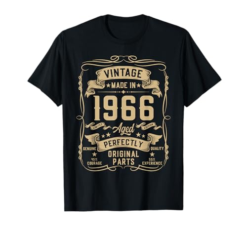 Vintage 1966 59yr 59th Birthday Gifts for Men 59 Years Old T-Shirt von Birthday Decorations Gifts For Men Co.