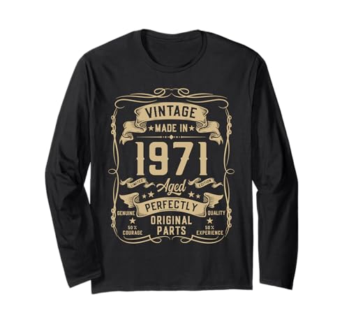 Vintage 1971 54yr 54th Birthday Gifts for Men 54 Years Old Langarmshirt Vintage 1971 54yr 54th Birthday Gifts for Men 54 Years Old Langarmshirt von Birthday Decorations Gifts For Men Co.