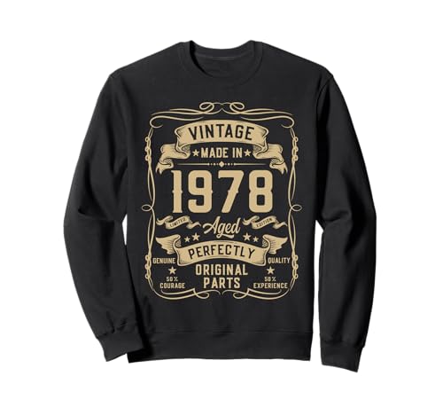 Vintage 1978 47yr 47th Birthday Gifts for Men 47 Years Old Sweatshirt Vintage 1978 47yr 47th Birthday Gifts for Men 47 Years Old Sweatshirt von Birthday Decorations Gifts For Men Co.