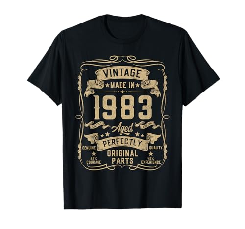 Vintage 1983 42yr 42nd Birthday Gifts for Men 42 Years Old T-Shirt von Birthday Decorations Gifts For Men Co.