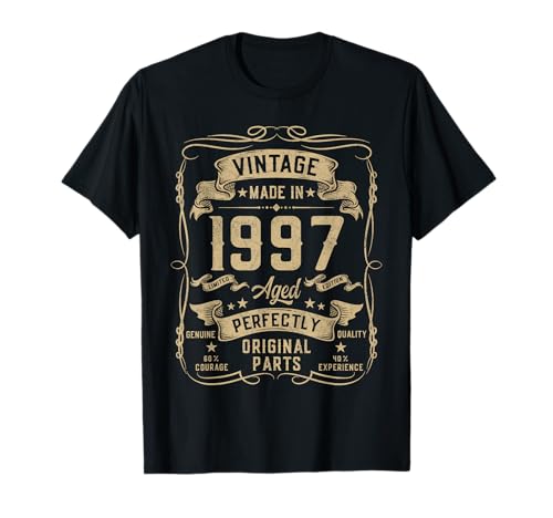 Vintage 1997 28yr 28th Birthday Gifts for Men 28 Years Old T-Shirt von Birthday Decorations Gifts For Men Co.