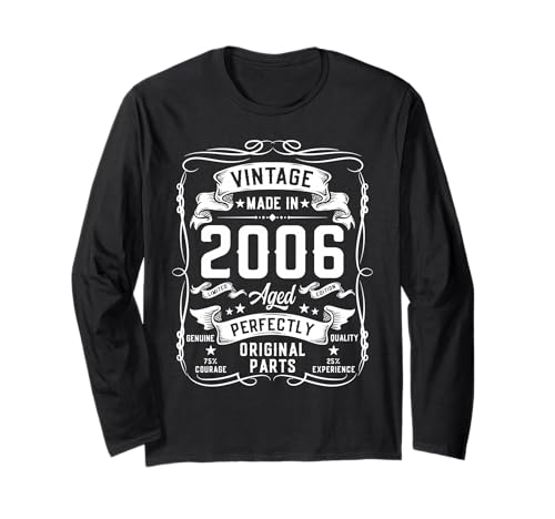 Vintage 2006 19yr 19th Birthday Gifts for Men 19 Years Old Langarmshirt von Birthday Decorations Gifts For Men Co.