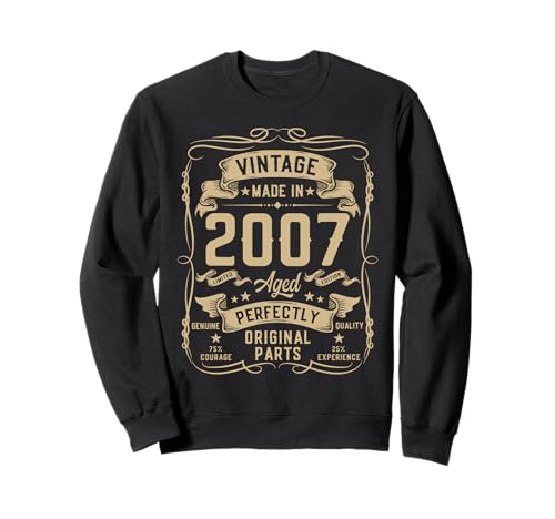 Vintage 2007 18yr 18th Birthday Gifts for Men 18 Years Old Sweatshirt Vintage 2007 18yr 18th Birthday Gifts for Men 18 Years Old Sweatshirt von Birthday Decorations Gifts For Men Co.
