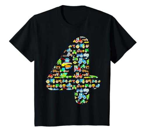 4. Geburtstag Traktoren Mähdrescher Jungen 4 Jahre Bauernhof T-Shirt 4. Geburtstag Traktoren Mähdrescher Jungen 4 Jahre Bauernhof T-Shirt von Birthday Designs with Agricultural Machines