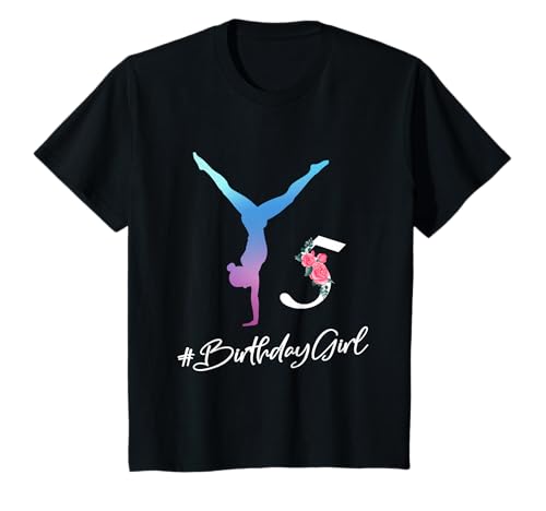 Gymnastik Geburtstag Mädchen 5 Jahre - Tumbling 5th Birthday T-Shirt Gymnastik Geburtstag Mädchen 5 Jahre - Tumbling 5th Birthday T-Shirt von Birthday Dress Gymnastics Girl Decoration
