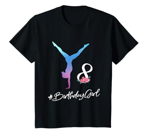 Gymnastik Geburtstag Mädchen 8 Jahre - Tumbling 8. Geburtstag T-Shirt Gymnastik Geburtstag Mädchen 8 Jahre - Tumbling 8. Geburtstag T-Shirt von Birthday Dress Gymnastics Girl Decoration