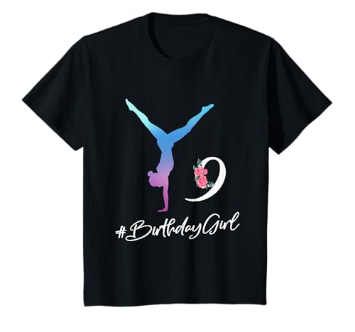 Gymnastik Geburtstag Mädchen 9 Jahre - Tumbling 9. Geburtstag T-Shirt Gymnastik Geburtstag Mädchen 9 Jahre - Tumbling 9. Geburtstag T-Shirt von Birthday Dress Gymnastics Girl Decoration