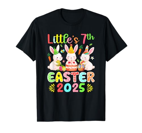 Little's 7. Ostern 2025 Geburtstag Kinder Drei niedliche Hasen T-Shirt Little's 7. Ostern 2025 Geburtstag Kinder Drei niedliche Hasen T-Shirt von Birthday Easter Day Costume