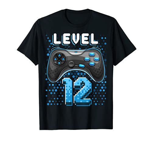 Level 12 Video Game Controller 12. Geburtstag Gamer Geschenk Jungen T-Shirt von Birthday Gamer Shirts
