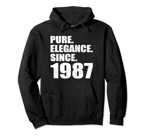 Geburtstag 1987 Jahr Vintage Pure Eleganz Männer Frauen Pullover Hoodie von Birthday Gift Elegance Funny Retro