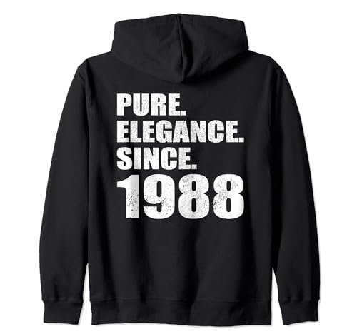 Geburtstag 1988 Jahr Vintage Pure Eleganz Männer Frauen Kapuzenjacke von Birthday Gift Elegance Funny Retro