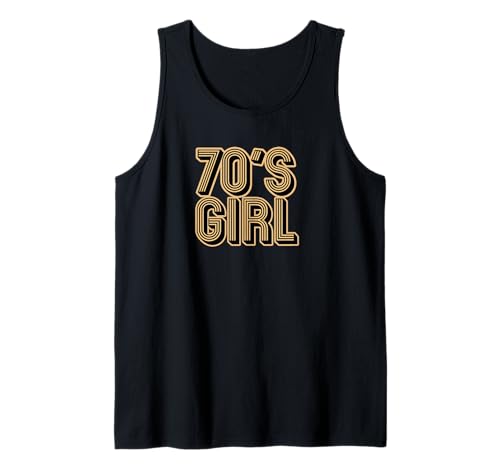 70er Jahre Mädchen Made in 1970s Style Retro Geburtstagsgeschenk Tank Top von Birthday Gifts Design Co.
