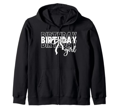 Geburtstag Mädchen Kokette Schleife Happy Birthday Frauen Lustig Kapuzenjacke von Birthday Girl Coquette Bow Happy Birthday Funny