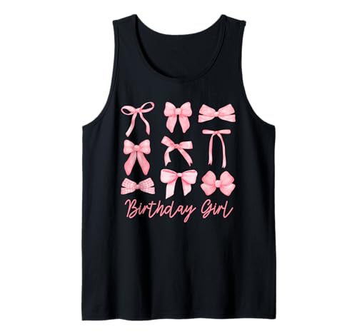 Geburtstag Mädchen Kokette Lustig Geburtstag Mädchen Rosa Kokette Schleife Tank Top von Birthday Girl Coquette Bow