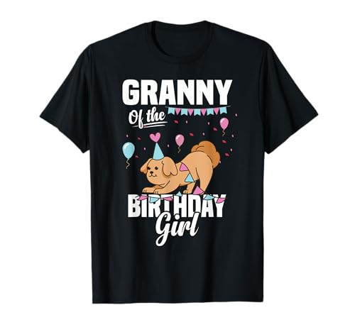 Granny of The Birthday Girl Cute Dog Theme T-Shirt Granny of The Birthday Girl Cute Dog Theme T-Shirt von Birthday Girl Cute Dog Party Theme Family Matching