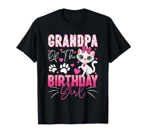 Katze Kitty Family Matching für Opa of The Birthday Girl T-Shirt Katze Kitty Family Matching für Opa of The Birthday Girl T-Shirt von Birthday Girl Party Kitten Cat Family Matching Tee