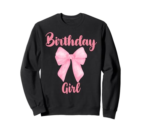 Geburtstag Mädchen Rosa Kokette Schleife Y2k Preppy Geburtstag Frauen Sweatshirt von Birthday Girl Pink Coquette Bow Women Girl Apparel