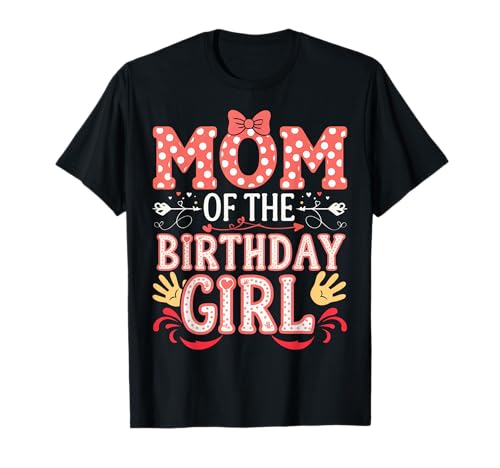 Papa und Mama vom Geburtstagskind Netter Familiengeburtstag T-Shirt von Birthday Girl Pink Family Party Matching