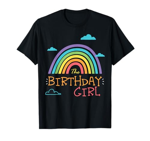 The Birthday Girl Rainbow Theme Matching Family Party T-Shirt von Birthday Girl Rainbow Theme Matching Family Store