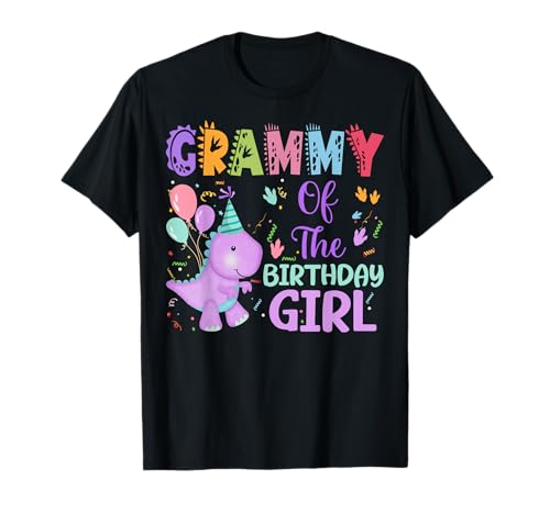 Grammy of The Birthday Girl Dinosaurier Saurus Rex Party T-Shirt von Birthday Girl Saurus Rex Family Matching