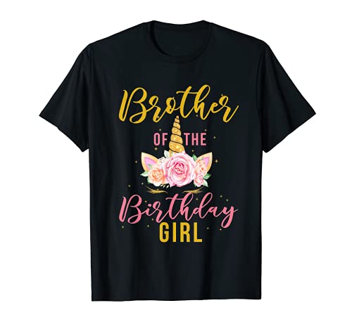 Brother Of The Birthday Girl Brother Gifts Unicorn Birthday T-Shirt Brother Of The Birthday Girl Brother Gifts Unicorn Birthday T-Shirt von Birthday Girl Unicorn Clothing