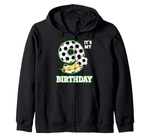 Birthday Boy Tees 9 Soccer It's My 9th Birthday Boys Soccer Kapuzenjacke Birthday Boy Tees 9 Soccer It's My 9th Birthday Boys Soccer Kapuzenjacke von Birthday It's My Birthday Soccer Ball Bday Party