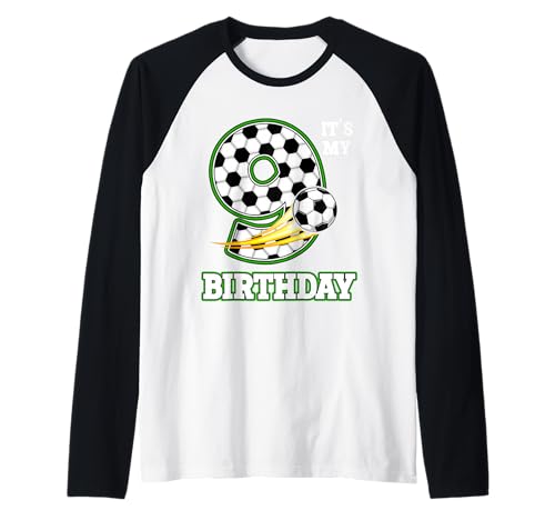 Birthday Boy Tees 9 Soccer It's My 9th Birthday Boys Soccer Raglan Birthday Boy Tees 9 Soccer It's My 9th Birthday Boys Soccer Raglan von Birthday It's My Birthday Soccer Ball Bday Party