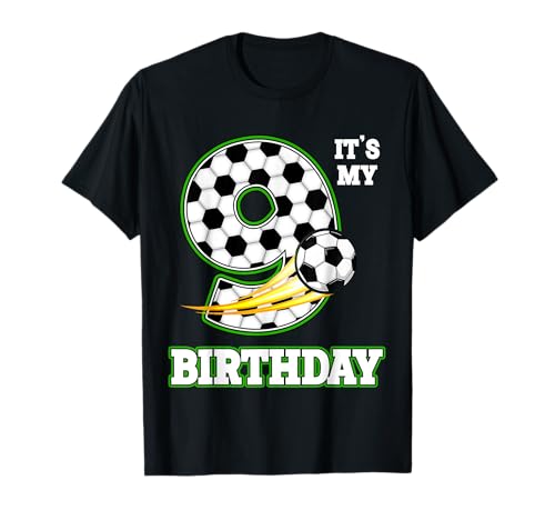 Birthday Boy Tees 9 Soccer It's My 9th Birthday Boys Soccer T-Shirt Birthday Boy Tees 9 Soccer It's My 9th Birthday Boys Soccer T-Shirt von Birthday It's My Birthday Soccer Ball Bday Party