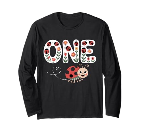 Dieser Marienkäfer ist 1 Jahre alt 1. Geburtstag Mädchen Familie Langarmshirt von Birthday LadyBug