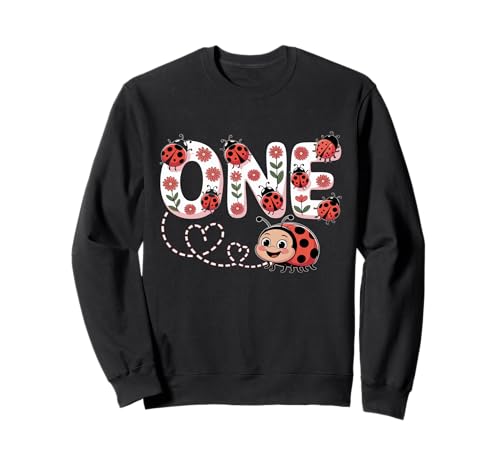 Dieser Marienkäfer ist 1 Jahre alt 1. Geburtstag Mädchen Familie Sweatshirt von Birthday LadyBug