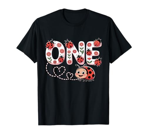 Dieser Marienkäfer ist 1 Jahre alt 1. Geburtstag Mädchen Familie T-Shirt von Birthday LadyBug