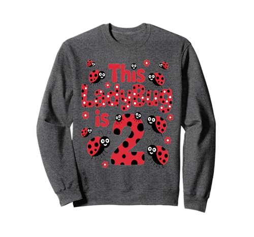 Dieser Marienkäfer ist 2 Jahre alt, zum 2. Geburtstag, Mädchen, Familie Sweatshirt von Birthday LadyBug