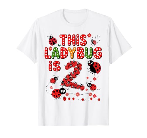 Dieser Marienkäfer ist 2 Jahre alt, zum 2. Geburtstag, Mädchen, Familie T-Shirt Dieser Marienkäfer ist 2 Jahre alt, zum 2. Geburtstag, Mädchen, Familie T-Shirt von Birthday LadyBug