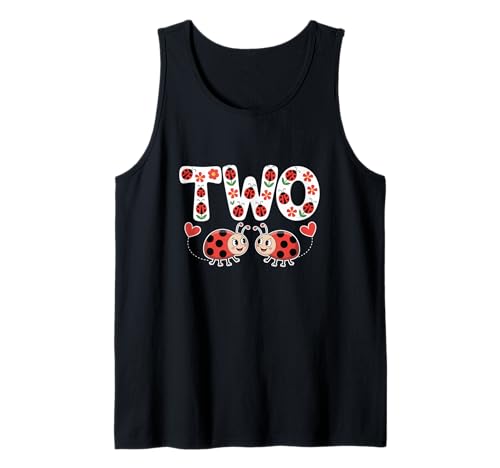 Dieser Marienkäfer ist 2 Jahre alt, zum 2. Geburtstag, Mädchen, Familie Tank Top von Birthday LadyBug