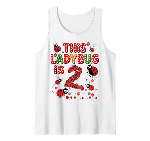 Dieser Marienkäfer ist 2 Jahre alt, zum 2. Geburtstag, Mädchen, Familie Tank Top Dieser Marienkäfer ist 2 Jahre alt, zum 2. Geburtstag, Mädchen, Familie Tank Top von Birthday LadyBug