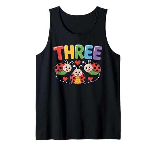 Dieser Marienkäfer ist 3 Jahre alt, zum 3. Geburtstag, Mädchen, Familie Tank Top von Birthday LadyBug