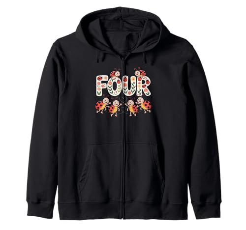 Dieser Marienkäfer ist 4 Jahre alt 4. Geburtstag Mädchen Familie Kapuzenjacke Dieser Marienkäfer ist 4 Jahre alt 4. Geburtstag Mädchen Familie Kapuzenjacke von Birthday LadyBug