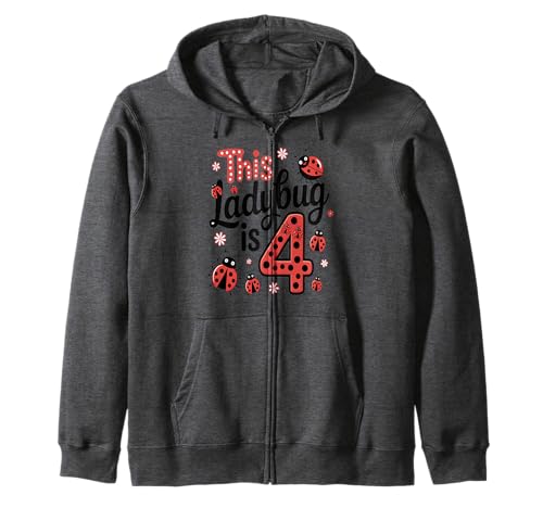 Dieser Marienkäfer ist 4 Jahre alt 4. Geburtstag Mädchen Familie Kapuzenjacke Dieser Marienkäfer ist 4 Jahre alt 4. Geburtstag Mädchen Familie Kapuzenjacke von Birthday LadyBug
