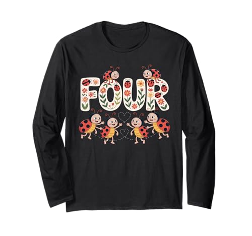 Dieser Marienkäfer ist 4 Jahre alt 4. Geburtstag Mädchen Familie Langarmshirt Dieser Marienkäfer ist 4 Jahre alt 4. Geburtstag Mädchen Familie Langarmshirt von Birthday LadyBug