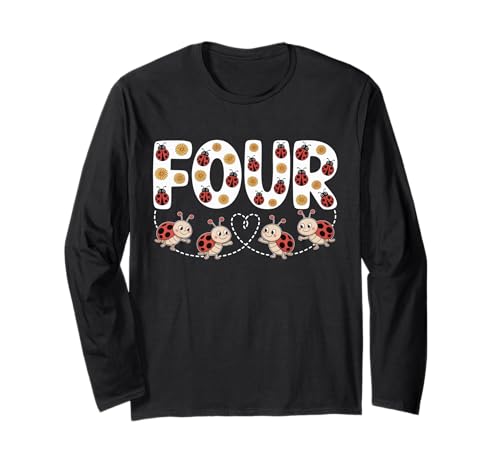 Dieser Marienkäfer ist 4 Jahre alt 4. Geburtstag Mädchen Familie Langarmshirt Dieser Marienkäfer ist 4 Jahre alt 4. Geburtstag Mädchen Familie Langarmshirt von Birthday LadyBug