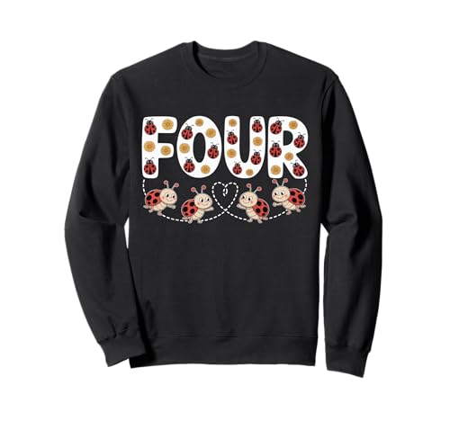 Dieser Marienkäfer ist 4 Jahre alt 4. Geburtstag Mädchen Familie Sweatshirt Dieser Marienkäfer ist 4 Jahre alt 4. Geburtstag Mädchen Familie Sweatshirt von Birthday LadyBug