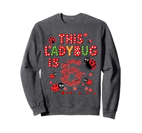 Dieser Marienkäfer ist 6 Jahre alt, 6. Geburtstag, Mädchen, Familie Sweatshirt Dieser Marienkäfer ist 6 Jahre alt, 6. Geburtstag, Mädchen, Familie Sweatshirt von Birthday LadyBug