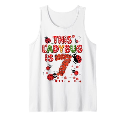 Dieser Marienkäfer ist 7 Jahre alt, 7. Geburtstag, Mädchen, Familie Tank Top Dieser Marienkäfer ist 7 Jahre alt, 7. Geburtstag, Mädchen, Familie Tank Top von Birthday LadyBug
