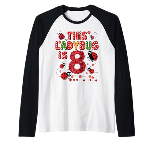Dieser Marienkäfer ist 8 Jahre alt, 8. Geburtstag, Mädchen, Familie Raglan Dieser Marienkäfer ist 8 Jahre alt, 8. Geburtstag, Mädchen, Familie Raglan von Birthday LadyBug