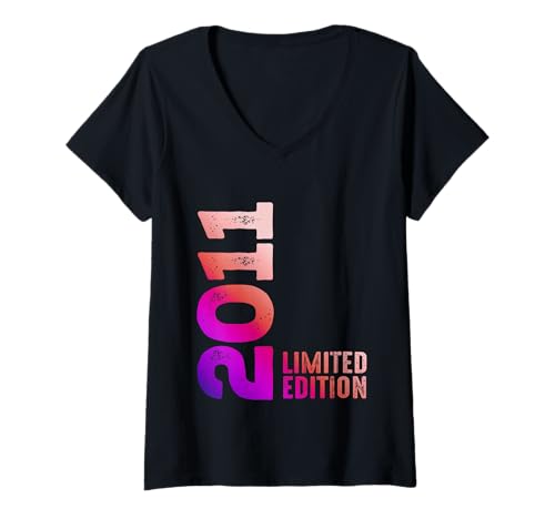 Damen 2011 Limited Edition 2011 Geburtstagsgeschenk T-Shirt mit V-Ausschnitt Damen 2011 Limited Edition 2011 Geburtstagsgeschenk T-Shirt mit V-Ausschnitt von Birthday Limited Edition 2011