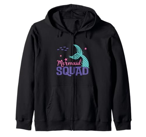 Mermaid Squad Funny Cute Girls Birthday Squad Mermaid Tail Kapuzenjacke von Birthday Mermaid Family Matching Party Squad Gifts